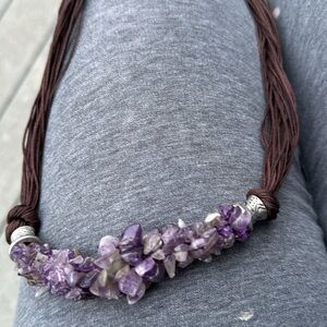 Coldwater Creek Womans Purple  Amethyst Rope Necklace